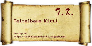 Teitelbaum Kitti névjegykártya